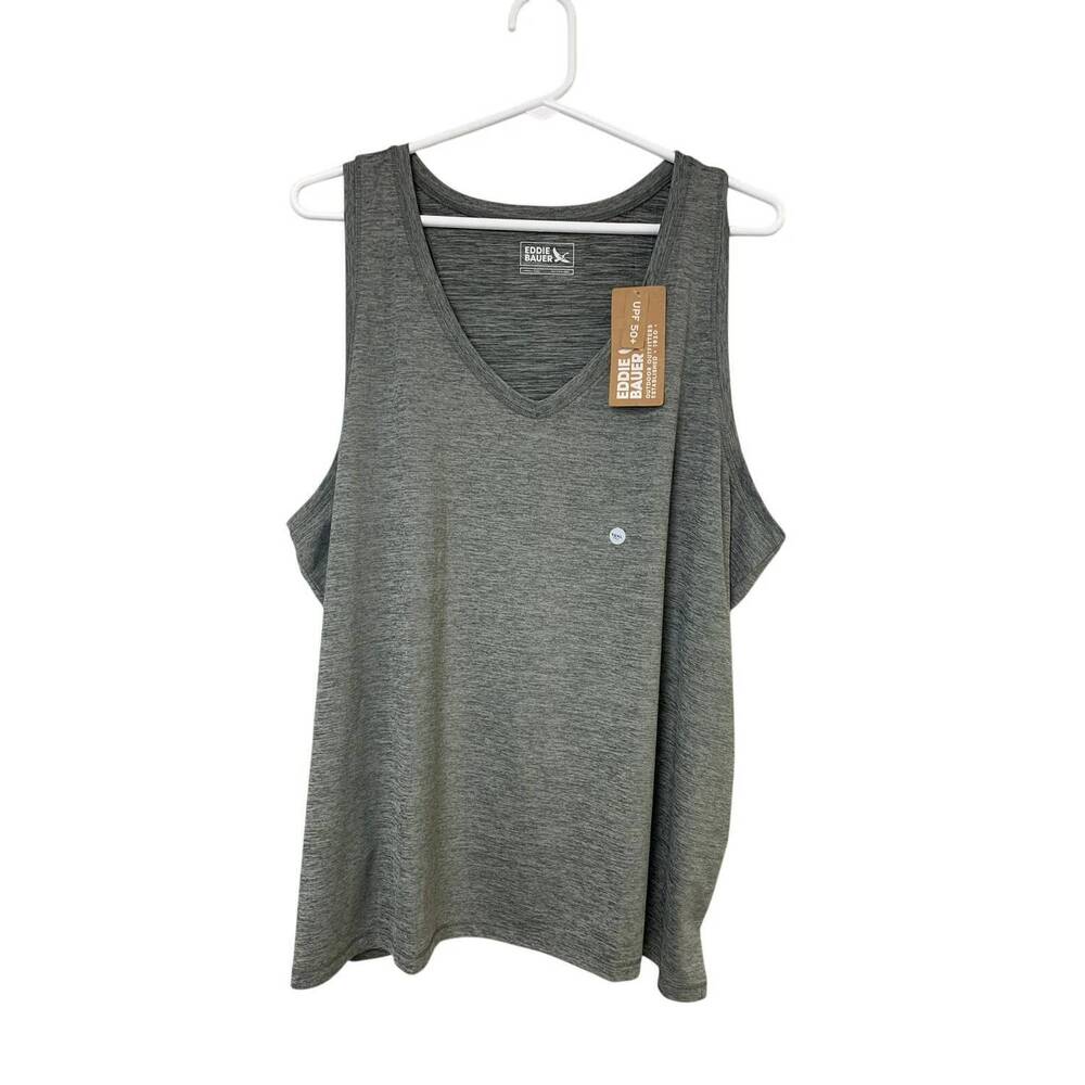 NEW EDDIE BAUER women's resolution stretch tank top - big and tall in gray
